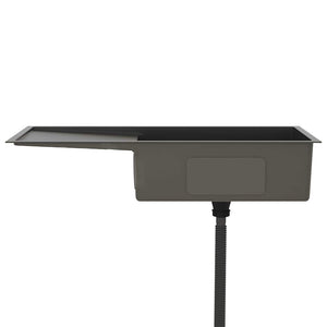 vidaXL Handmade Inset Sink Black Stainless Steel