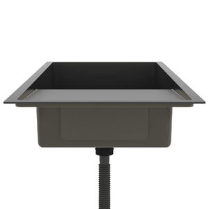 vidaXL Handmade Inset Sink Black Stainless Steel