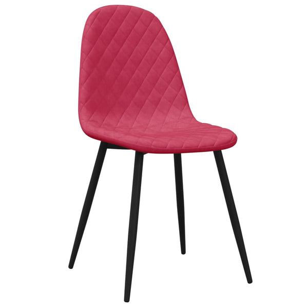 vidaXL Dining Chairs 4 pcs. Wine Red Velvet