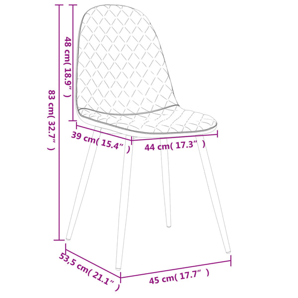 vidaXL Dining Chairs 4 pcs. Wine Red Velvet