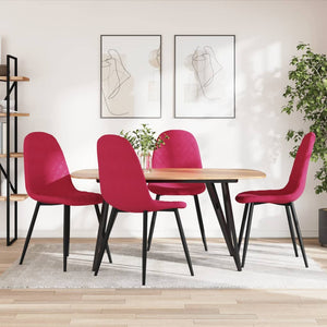 vidaXL Dining Chairs 4 pcs. Wine Red Velvet