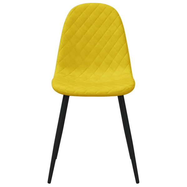 vidaXL Dining Chairs 4 pcs Mustard Yellow Velvet