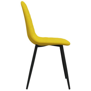 vidaXL Dining Chairs 4 pcs Mustard Yellow Velvet