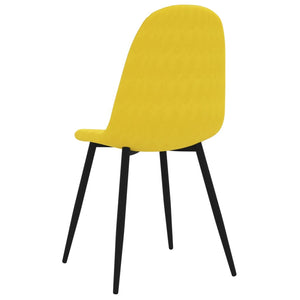 vidaXL Dining Chairs 4 pcs Mustard Yellow Velvet