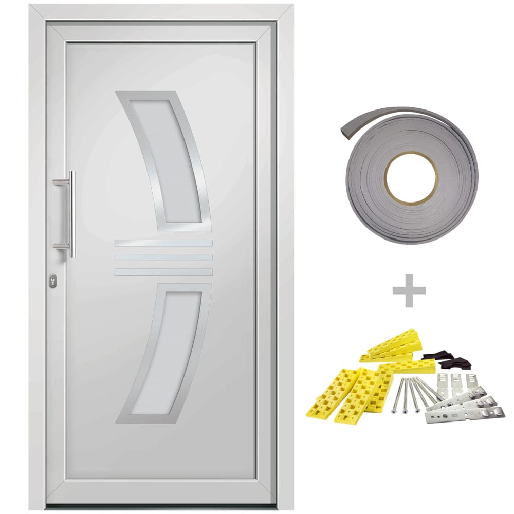 vidaXL Front Door White 108x200 cm