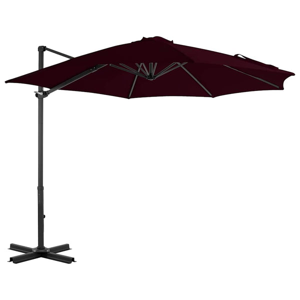 vidaXL Cantilever Parasol with Aluminum Pole 300 cm Red