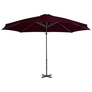 vidaXL Cantilever Parasol with Aluminum Pole 300 cm Red