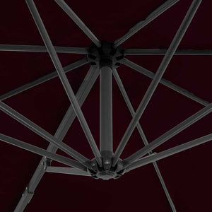 vidaXL Cantilever Parasol with Aluminum Pole 300 cm Red