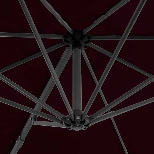 vidaXL Cantilever Parasol with Aluminum Pole 300 cm Red