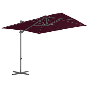 vidaXL Cantilever Parasol with Steel Pole 250x250 cm Burgundy