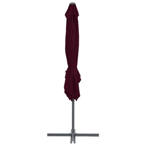 vidaXL Cantilever Parasol with Steel Pole 250x250 cm Burgundy
