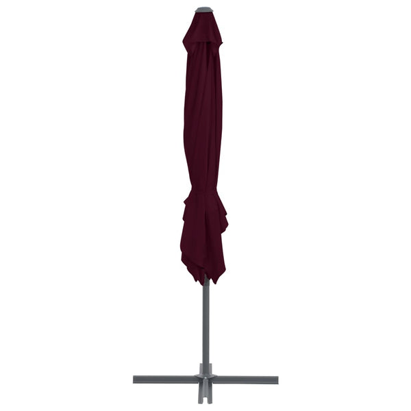 vidaXL Cantilever Parasol with Steel Pole 250x250 cm Burgundy