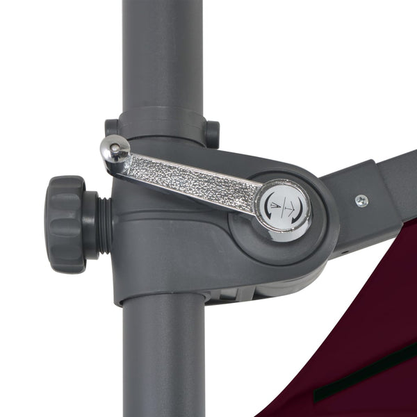 vidaXL Cantilever Parasol with Steel Pole 250x250 cm Burgundy