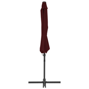 Ampelschirm mit Stahl-Mast 300 cm Bordeauxrot