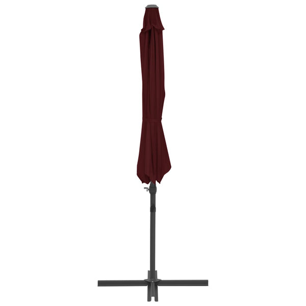 Ampelschirm mit Stahl-Mast 300 cm Bordeauxrot