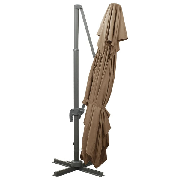 vidaXL Cantilever Parasol with Air Vent 400x300 cm Taupe