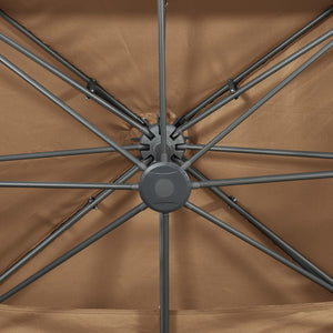 vidaXL Cantilever Parasol with Air Vent 400x300 cm Taupe