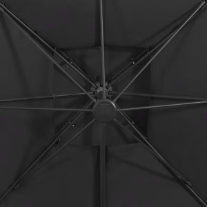 vidaXL Cantilever Umbrella with Air Vent 300x300 cm Black