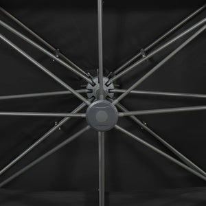 vidaXL Cantilever Umbrella with Double Top Black 400 x 300 cm