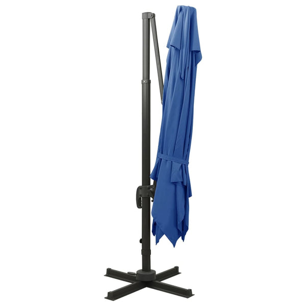 vidaXL Cantilever Parasol with Air Vent 300x300 cm Azure Blue