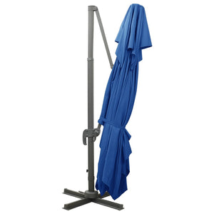 vidaXL Cantilever Umbrella with Air Vent 400x300 cm Azure Blue