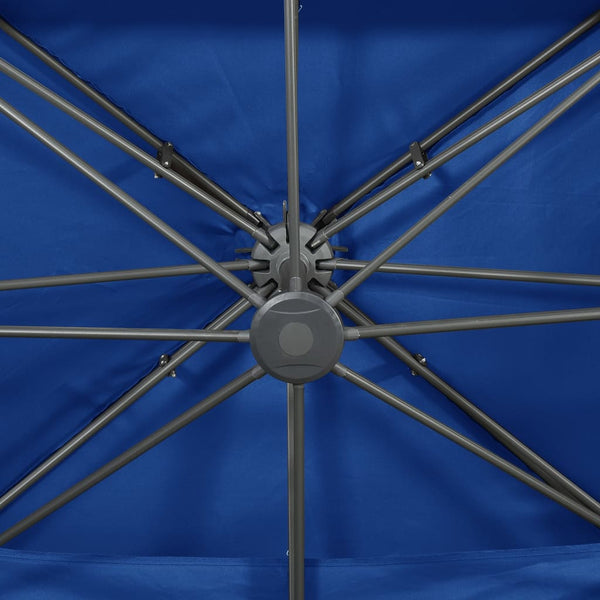 vidaXL Cantilever Umbrella with Air Vent 400x300 cm Azure Blue