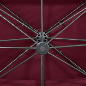 vidaXL Cantilever Umbrella with Double Top Bordeaux Red 400 x 300 cm