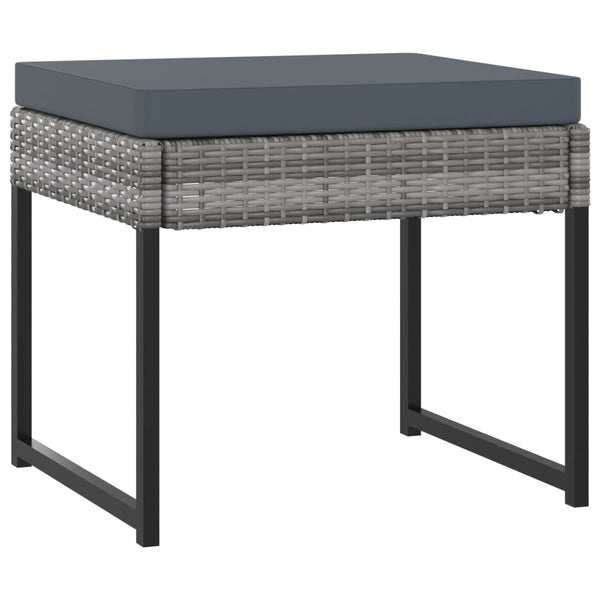 vidaXL 11-piece Outdoor Dining Set with Cushions Poly Rattan Grey