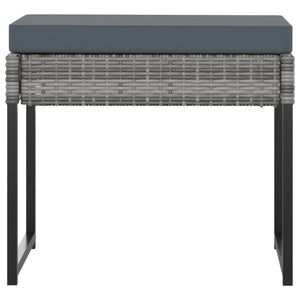 vidaXL 11-piece Outdoor Dining Set with Cushions Poly Rattan Grey
