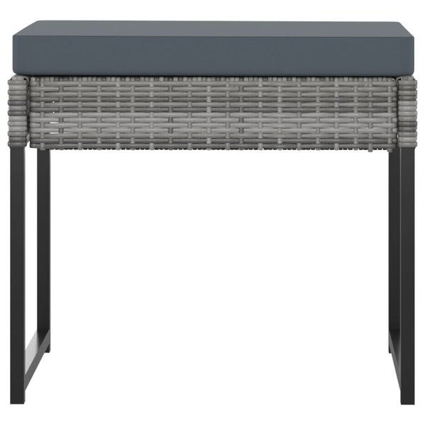 vidaXL 11-piece Outdoor Dining Set with Cushions Poly Rattan Grey