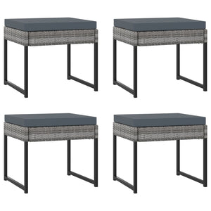 13-tlg. Garten-Essgruppe mit Kissen Poly Rattan Grau