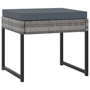 13-tlg. Garten-Essgruppe mit Kissen Poly Rattan Grau