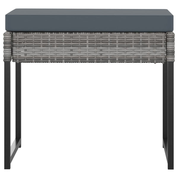 13-tlg. Garten-Essgruppe mit Kissen Poly Rattan Grau