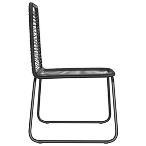 vidaXL Garden Chairs 6 pcs Poly Rattan Black