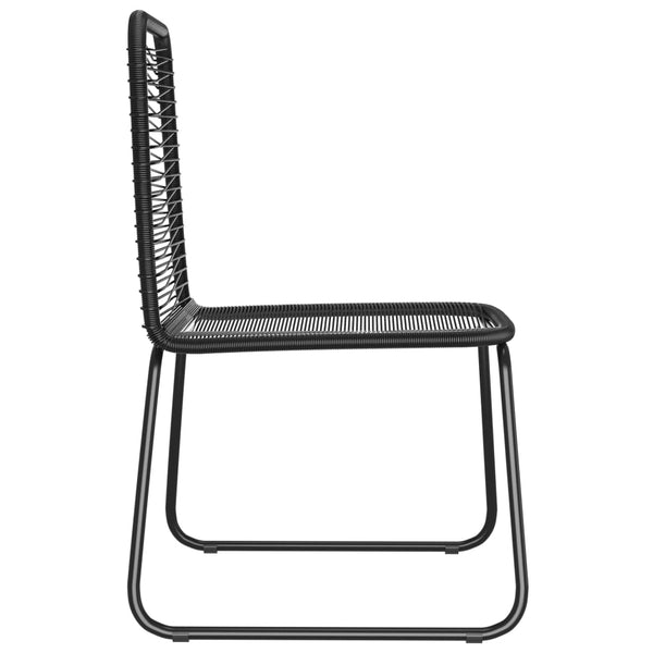 vidaXL Garden Chairs 6 pcs Poly Rattan Black