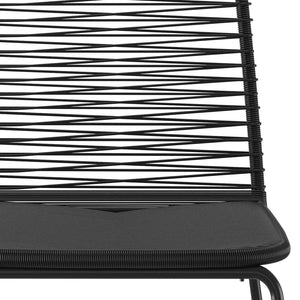 vidaXL Garden Chairs 6 pcs Poly Rattan Black