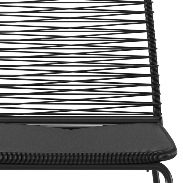 vidaXL Garden Chairs 6 pcs Poly Rattan Black