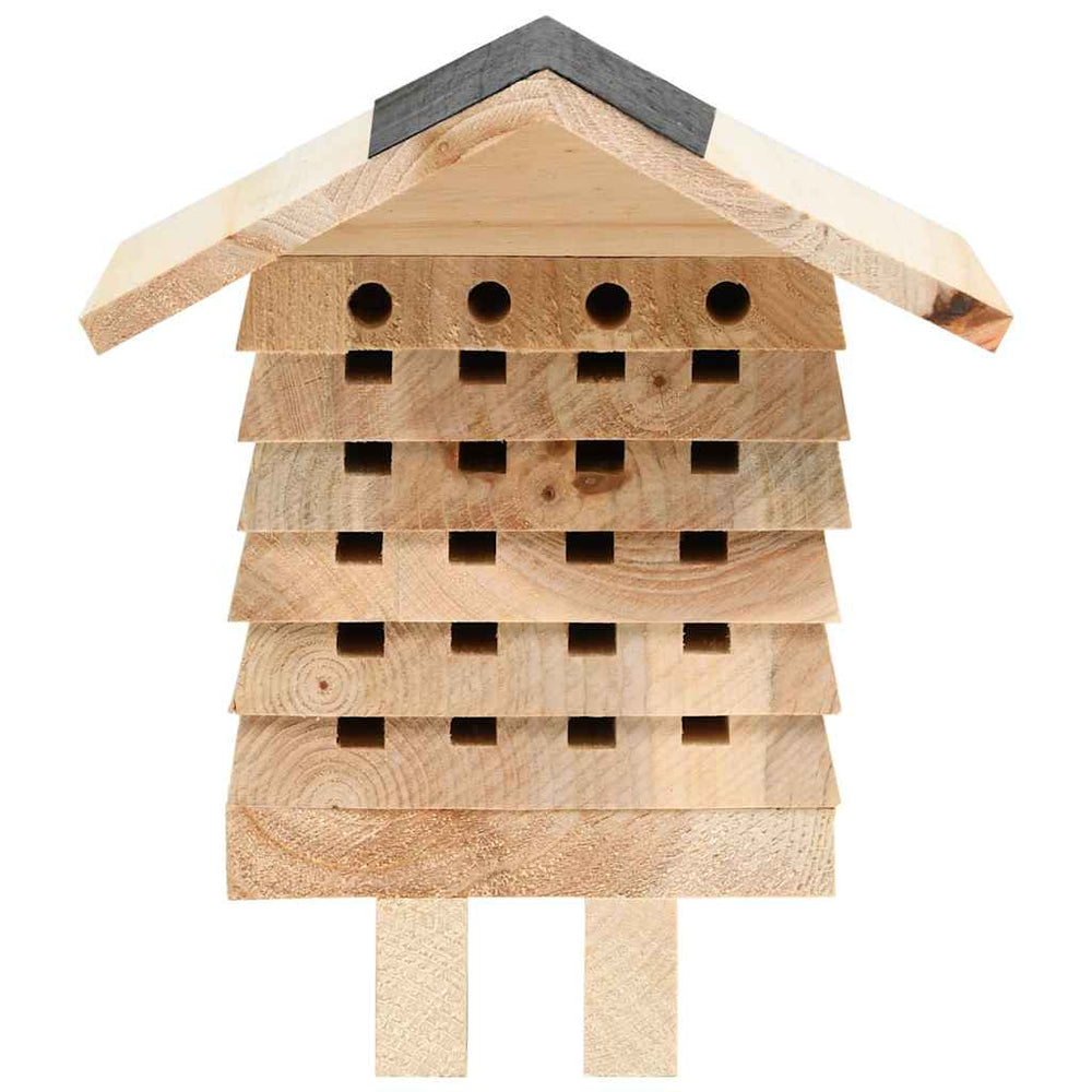 vidaXL Bee House Fir Solid Wood 22x20x20 cm