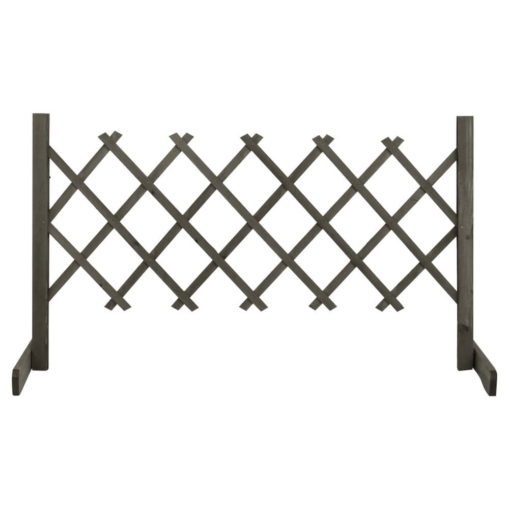 vidaXL Garden Trellis Grey 120x60 cm Solid Fir Wood