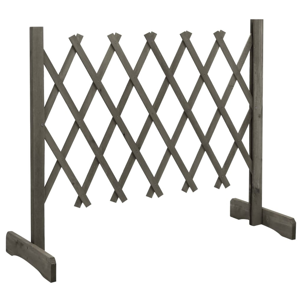 vidaXL Garden Trellis Grey 120x60 cm Solid Fir Wood