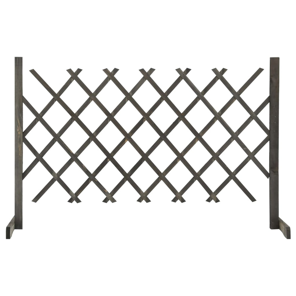 vidaXL Garden Trellis Grey 120x90 cm Solid Fir Wood