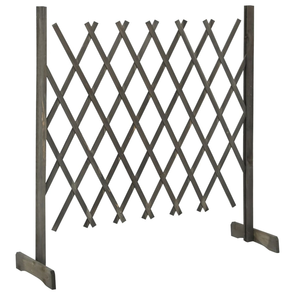 vidaXL Garden Trellis Grey 120x90 cm Solid Fir Wood