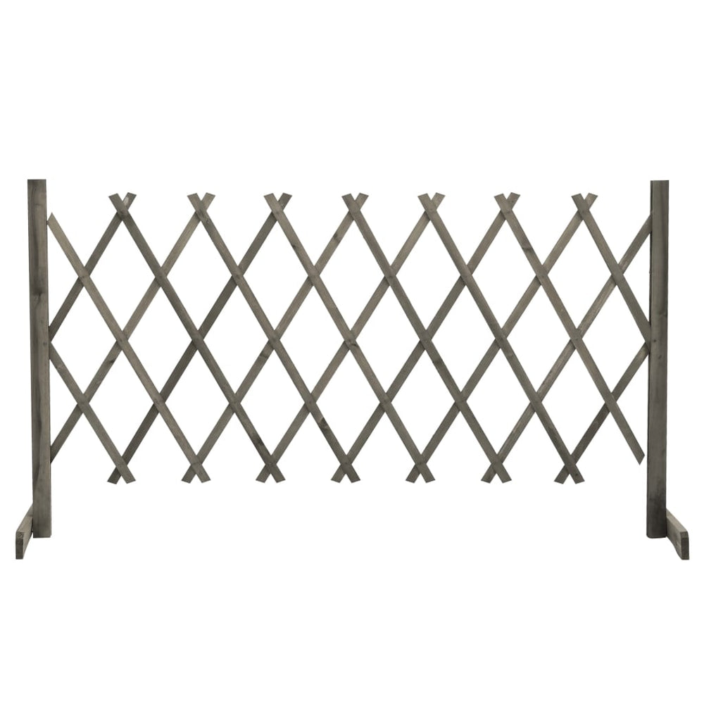 vidaXL Garden Trellis Grey 150x80 cm Solid Fir Wood
