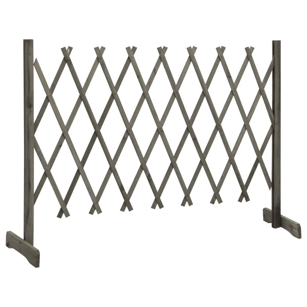 vidaXL Garden Trellis Grey 150x80 cm Solid Fir Wood