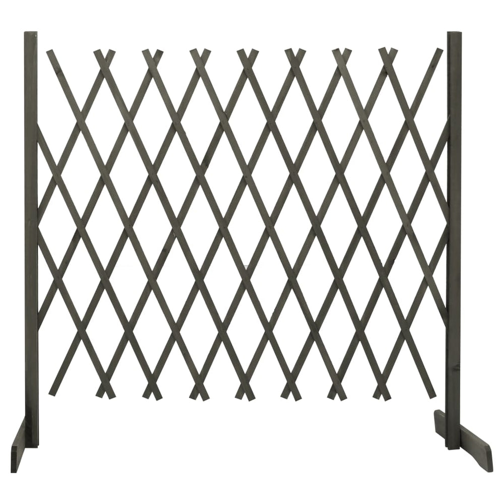 vidaXL Garden Trellis Grey 180x100 cm Solid Fir Wood