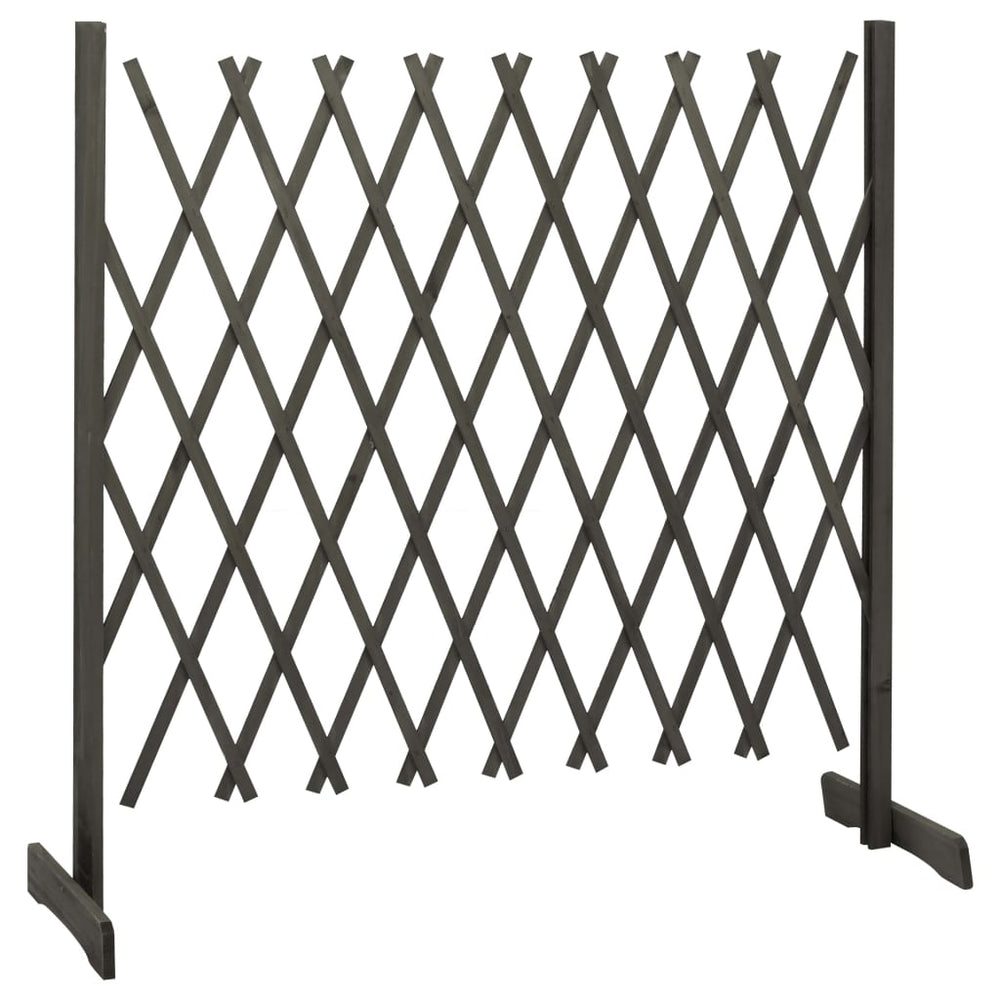 vidaXL Garden Trellis Grey 180x100 cm Solid Fir Wood