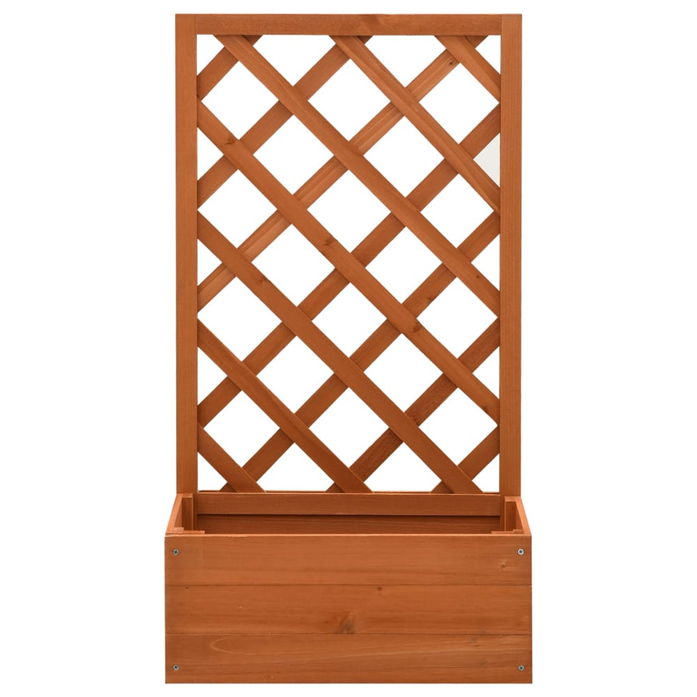 vidaXL Garden Trellis with Planter Orange 50x25x90 cm Firwood