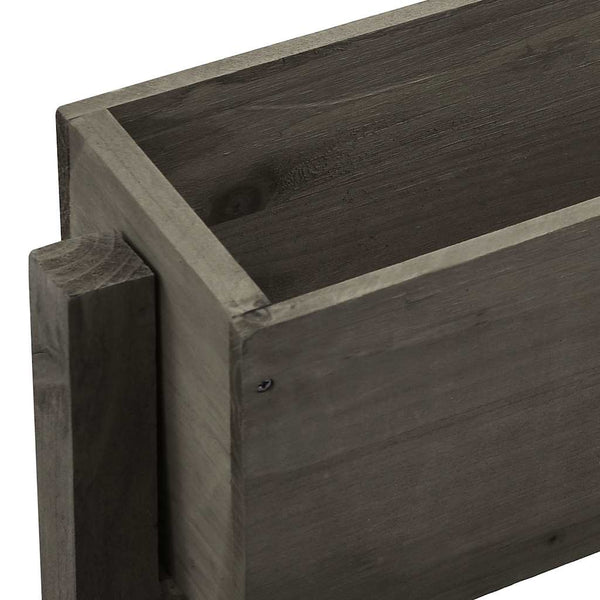 vidaXL Foldable Planter Grey 60x14x75 cm Solid Firwood