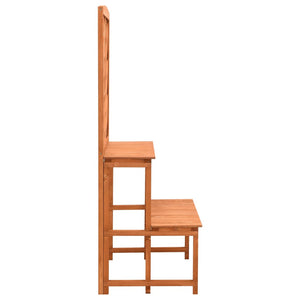 vidaXL Flower Ladder with Trellis Orange 70x42x120cm Solid Fir Wood