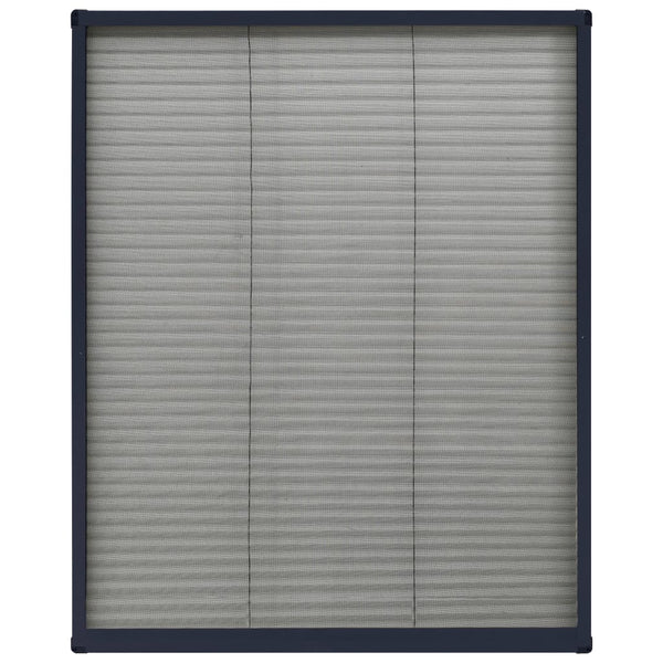 Insektenschutz-Plissee für Fenster Aluminium Anthrazit 60x80cm